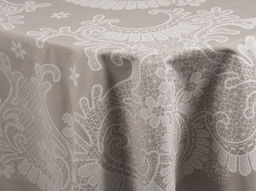 07С-24ЯК Скатерть 170*250 "Весна" цв. бежевый/серый