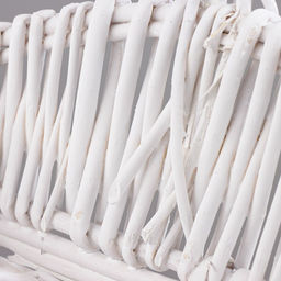 Корзина плетёная для хранения Tasa, из лозы, с ручкой, белая, набор 3 шт.