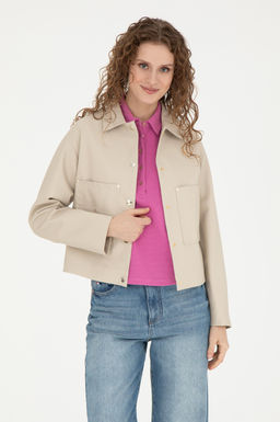 Женская кожаная куртка с камнем Неожиданная скидка в корзине