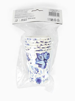 Цена за 2 шт. Стакан бумажный одноразовый «Синие Узоры», 250 мл 6 шт