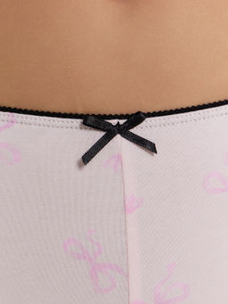 Комплект домашний женский розовый с бантиками