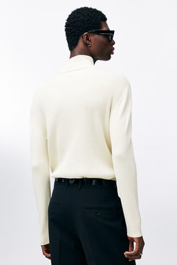 Jersey brillante con cuello perkins Slim Fit - H&m фото 5