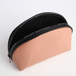 Косметичка-сумка п/ов L-б/н, 20*8*13, отд на молнии, под кожу, розовый - Simaland фото 3