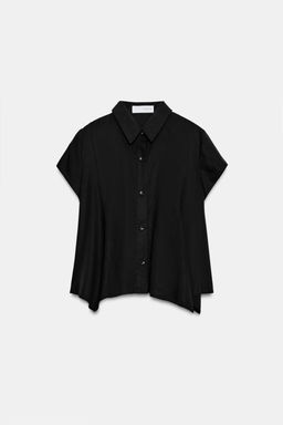 CAMISA FLUIDA ASIM?TRICA / Negro - Zara фото 4