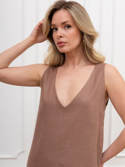 Блузка (топ) Сибелла-4 из вискозы со льном - Виотекс фото 14