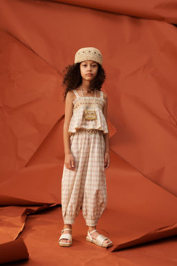 TOP CUADROS FLORES BORDADAS LIMITED EDITION / Multicolor