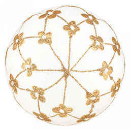 Елочная игрушка шар стеклянная д9,5см, белый металлик, ручная художественная роспись, подарочная упаковка (Россия) - Домашняя мода фото 4