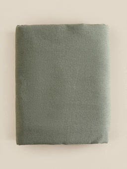 Простыня на резинке 1.5-спальная SL Home Linen collection, 140200+30 см, зелёная, полулён - Sima-land home фото 7