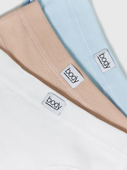 Цена за 2 штуки! Трусы женские слипы мультипак (3 шт.) в персиково-розовом цвете - Mark formelle фото 10