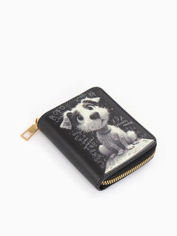Кошелек дет 07-01-01 Июнь2538 собака, 8,5*2,5*10,5 см, 2 отд+отд/молн, д/карт, черный