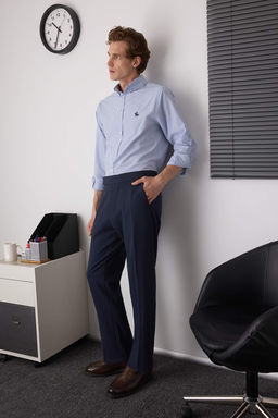 Lacivert Erkek Yeni Italyan Kesim Kumas Pantolon TMNAW26PL00016