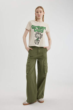 Крутая футболка стандартного кроя с круглым вырезом и короткими рукавами с принтом - Defacto фото 2