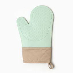 Варежка Доляна, цв.зеленый, 18х33 см, 100% п/э, силикон  фото 2