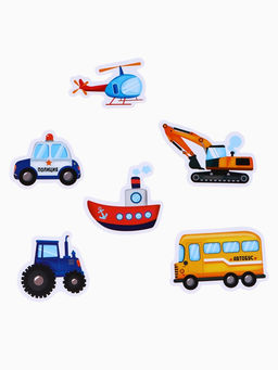 Игрушки - стикеры для купания в ванне «Машинки», EVA, набор 12 шт.