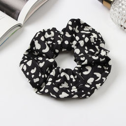 Цена за 2 шт. Резинка для волос «Орбита», пятна мини, 12 см, чёрно-белая