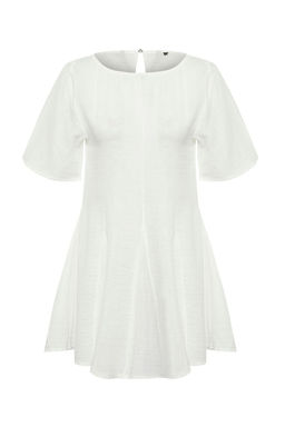 Trendyolmilla Siyah Muslin 100% Pamuk Plaj Elbise TBESS25EL00135  фото 5