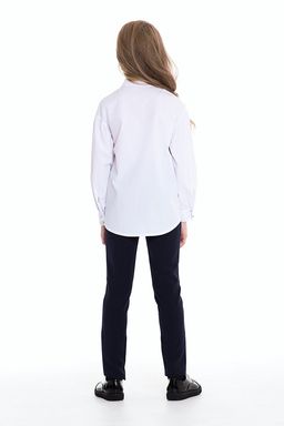 Белая школьная блуза Mooriposh, модель 0679  фото 3