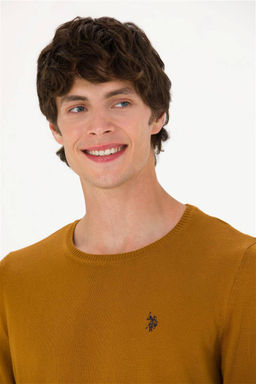 U. S. Polo Assn Мужской базовый свитер кокосового цвета - U.s. polo assn фото 9