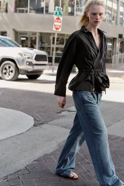 CAMISA FLUIDA SAFARI / Negro