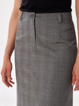 Юбка T-lab TL-SKT-011TK-св.серый клетка  фото 2