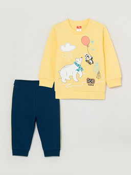 CRB wear/CWNB 90055-30-289 Комплект для мальчика (джемпер, брюки), светло-желтый-темно-синий/Ex.Cherubino  фото 5