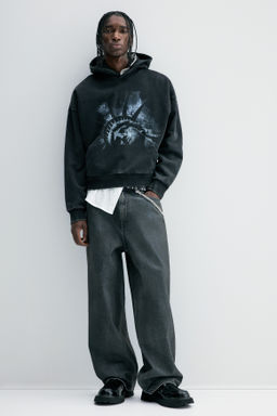 Sudadera con capucha y estampado Oversized Fit - H&m фото 9