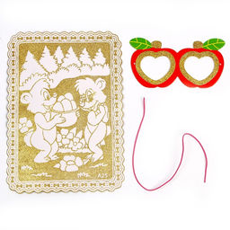 Набор для творчества: аппликация EVA крошкой и раскраска + маска на резинке Бабочка - Simaland фото 6