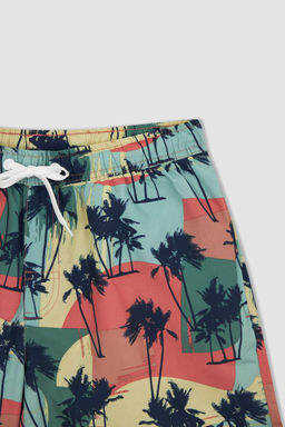 Шорты для плавания выше колена с узором пальмы - Defacto фото 8
