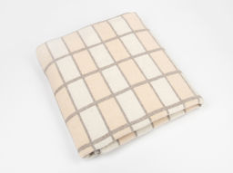 Одеяло байковое 80% 140*205 клетка цв. бел-кор-персик (ВВТ)