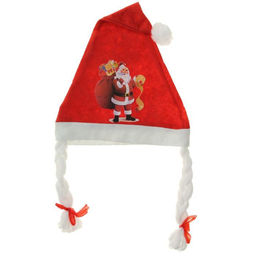 Колпак новогодний Дед Мороз с косичками, 40х27 см, микс - Зимнее волшебство фото 9