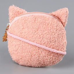 Сумка детская мягкая «Котёнок», 15×13 см, розовая
