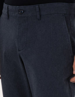 Lacivert Slim Fit Kanvas Pantolon