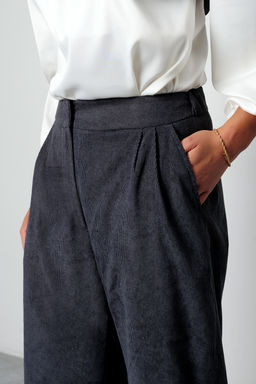 Костюм брючный вельветовый с жилеткой 399GRY