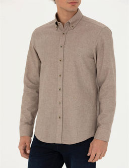 Bej Slim Fit Uzun Kollu G_mlek - Pierre cardin фото 6
