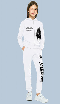 Спортивный костюм "Гризли",белый