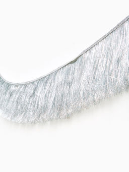 Гирлянда Бахрома 2 метра, серебряная