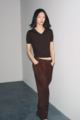 100% WOOL SHORT SLEEVE TOP - Zara фото 3