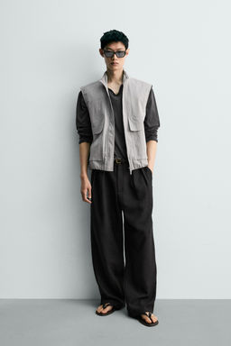 CHALECO T?CNICO RELAXED FIT / Gris / Azul