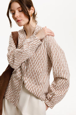 ЕВТ 3284/бежевые мини косы жакет жен