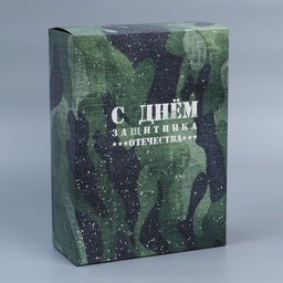 Коробка складная С 23 февраля, 22 30 10 см