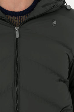 Мужская кожаная куртка цвета хаки Неожиданная скидка в корзине - U.s. polo assn фото 14