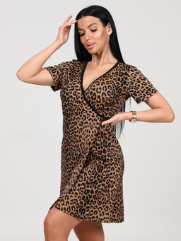 154 ЖЕНСКИЙ ХАЛАТ (Коричневый леопард) - А-дина фото 4