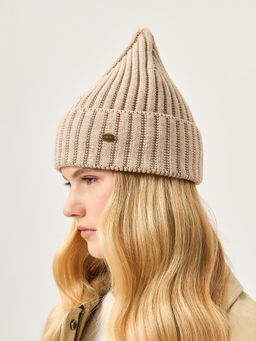 Шапка жен. виск+нейл+каш LB-A53070 d.beige