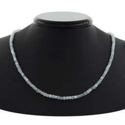 Амазонит (Перу) кубики гранёные 4.0мм , Окта бусы 47см