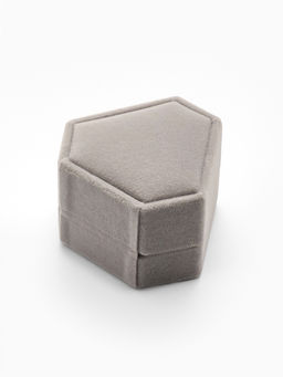 Футляр под серьги, кольцо «Кристалл», бархатный, 6.5×6.4 см, серый