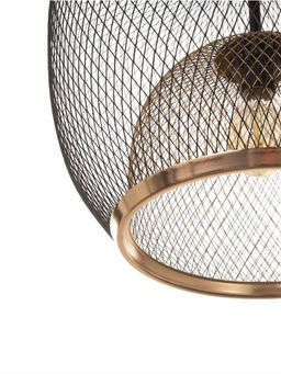 Светильник потолочный BayerLux Margarethe, 1×40 Вт, Е27, черный/золото, 35×35×36 см