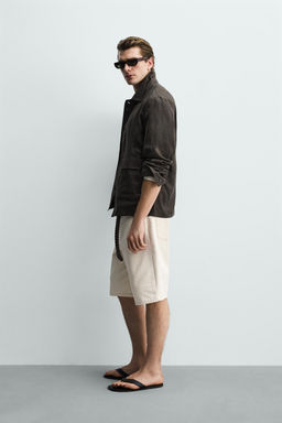 SOBRECAMISA 100% LINO / Marr?n - Zara фото 4