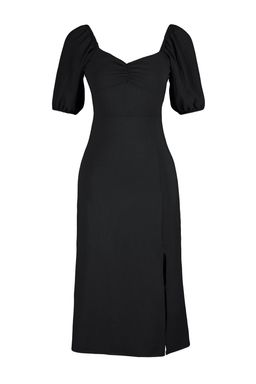 Haki Vucuda Oturan Y?rtmacl? S?rt Detayl? Midi Dokuma Dokuma Elbise TWOSS23EL01164 - Trendyolmilla фото 15