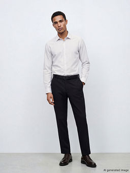 Рубашка мужская Slim Fit из габардина в полоску