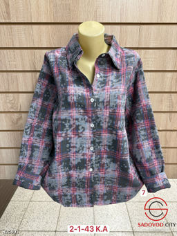 Рубашка женская в клетку